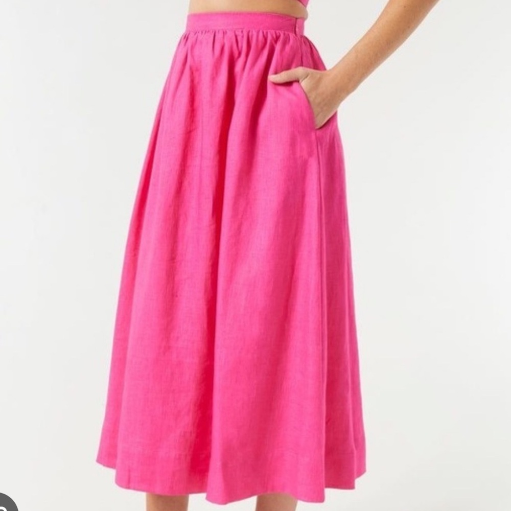 Rhode NEW Aaron Skirt in Hot Pink - Picture 2 of 6